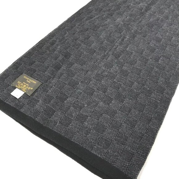 LOUIS VUITTON Damier Graphite Echarpes petit Damier Scarf Black/gray - Picture 8 of 14